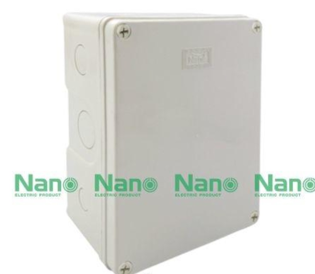 NANO กล่องกันน้ำพลาสติก PVC บ๊อกไฟฟ้า ขนาด 6x8นิ้ว รุ่น NANO-205W 1ใบ ยี่ห้อนาโน สีขาว