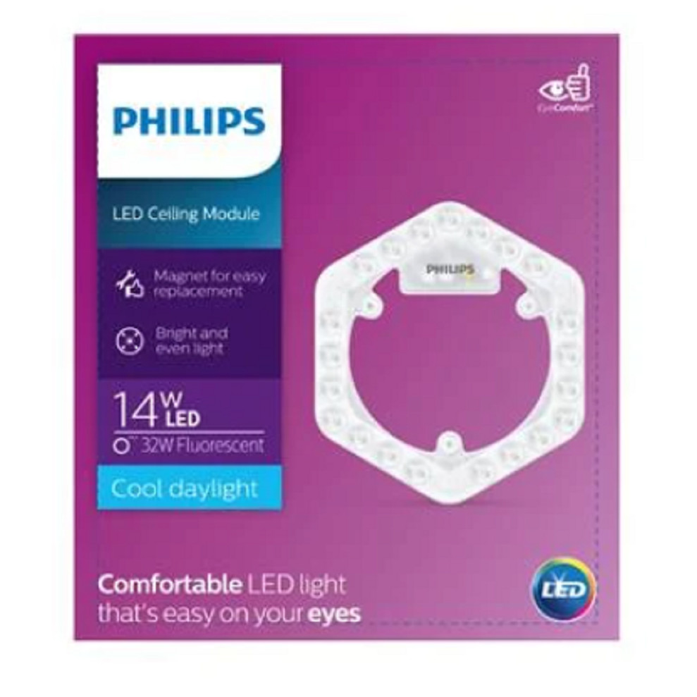 Philips แผงไฟโมดูล โคมเพดานกลม LED Ceiling Module Circle 14W 20W Daylight WARMWHITE แผงโคมซาลาเปาLED