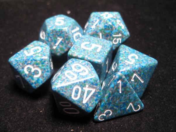 [ลูกเต๋า] Chessex: Sea Poly 7-dice Cube