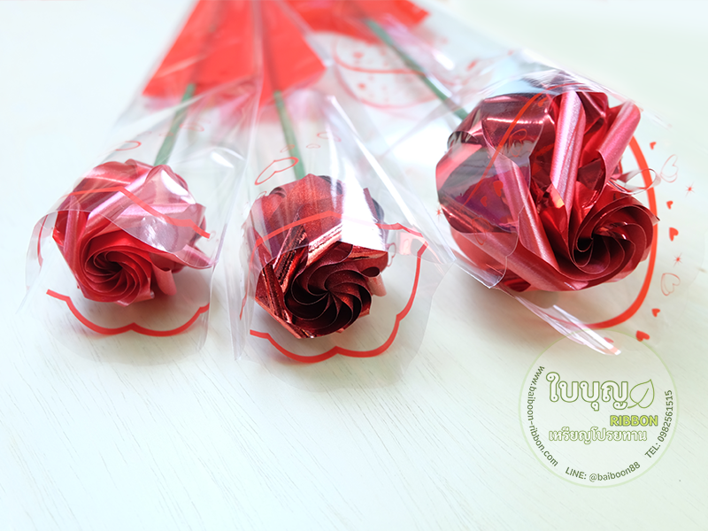ถุงกรวยใส่ดอกไม้ (ใส) แพ็คละ 100 ใบ