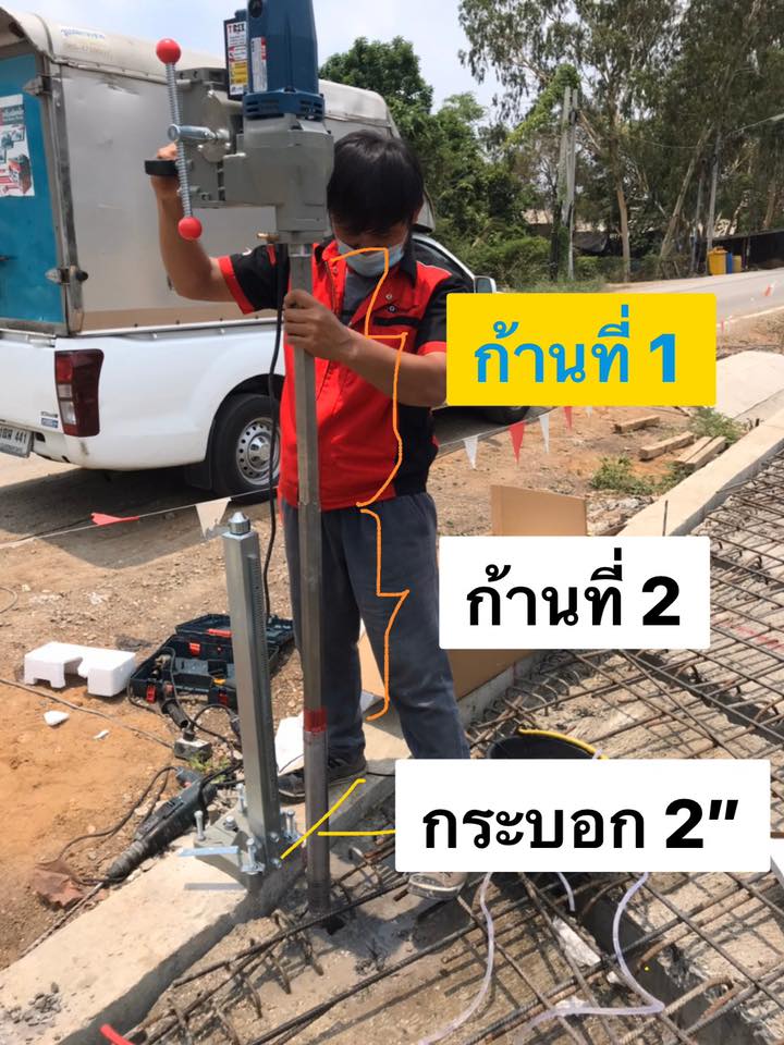 ก้านต่อดอกคอริ่งทีเร็ก T-REX 50cm. 1-1/4"UNC to 1-1/4"UNC