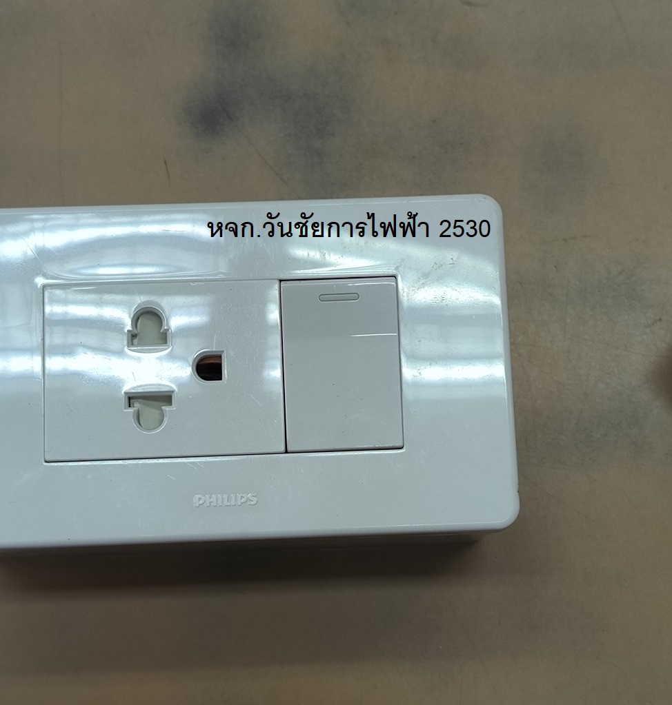 PHILIPS ชุดปลั้กไฟกราว์เดียวและสวิทซ์ ปลั้กไฟฟิลลิป์ รุ่น ปลั้กพร้อมใช้งาน ฝาหน้ากาก+เต้ารับเดัยว+สวิทซ์