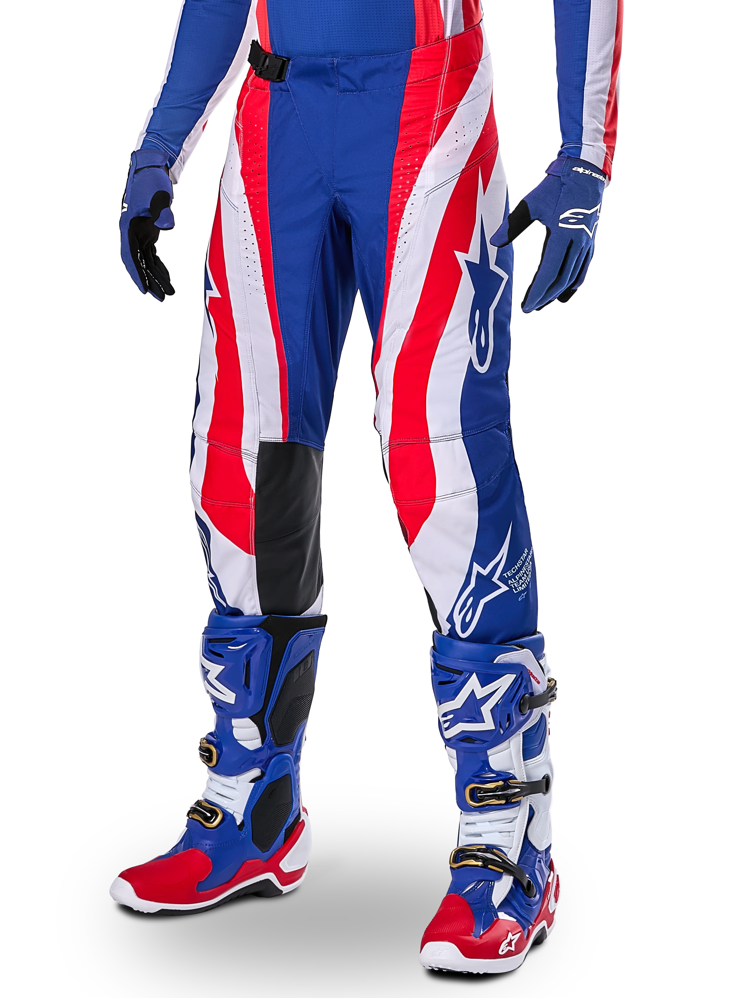 Alpinestars TECHSTAR UNION PANTS (BR RED D BLU WH)