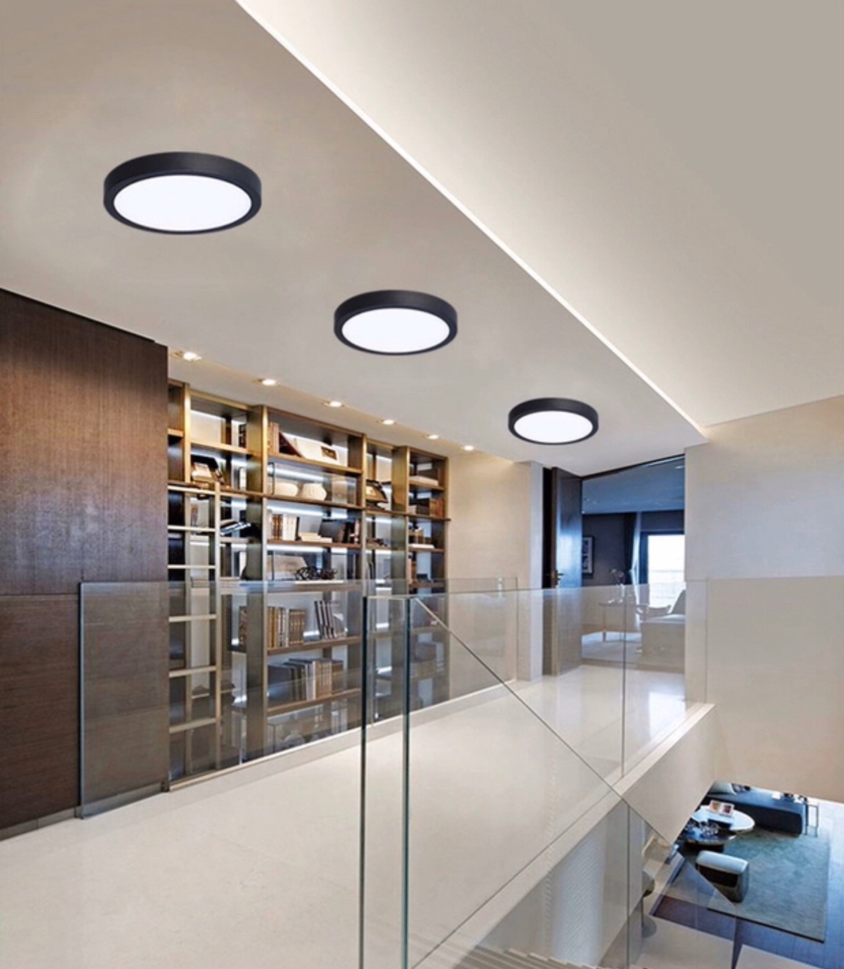 LED Surface Mount Black 18, 24W โคมแอลอีดี ขนิดติดลอย หน้ากลม ขอบสีดำ