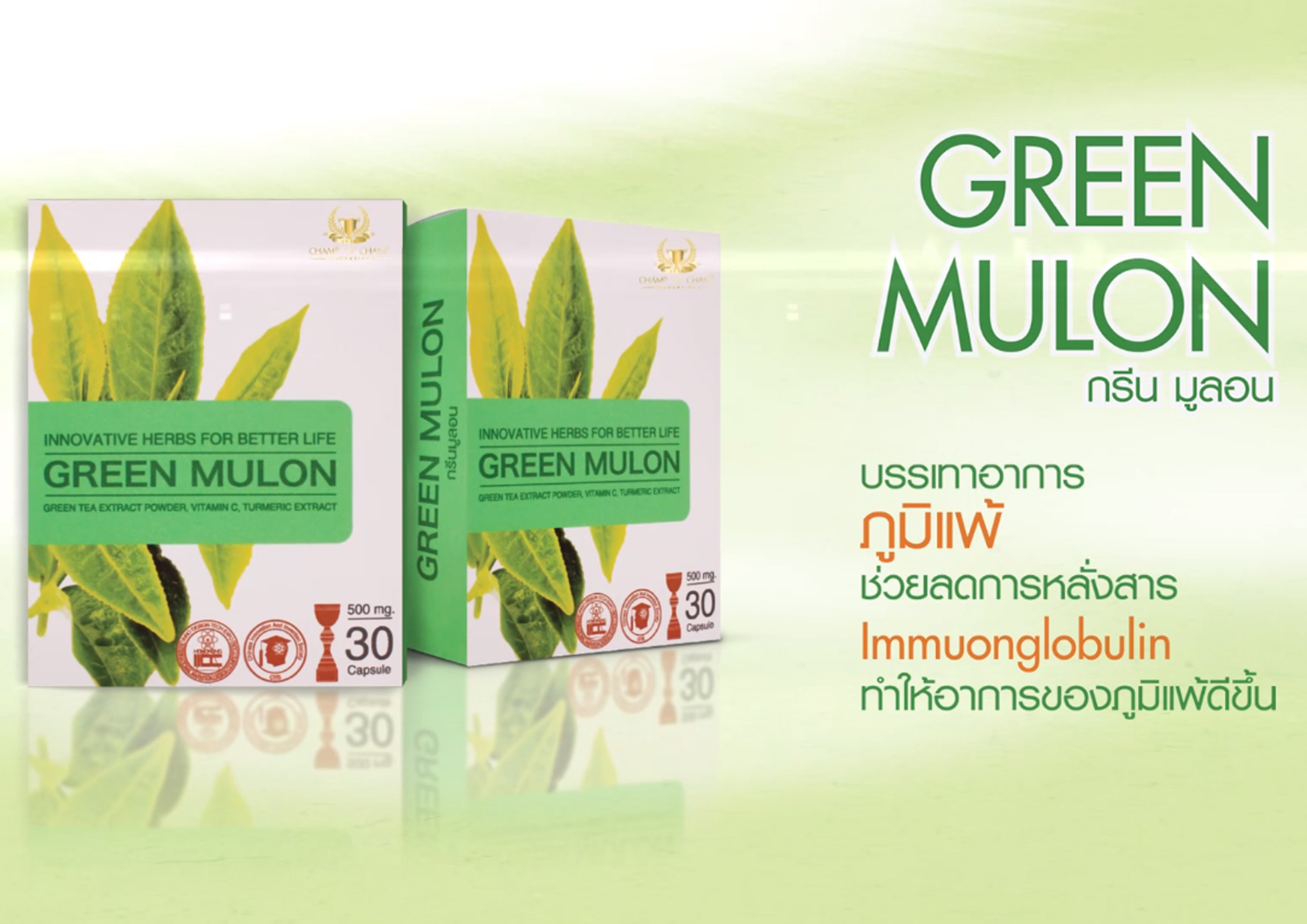 กรีนมูลลอน Green Mulon บรรเทาอาการภูมิแพ้ สร้างภูมิต้านทานต่อสู้โรคร้าย