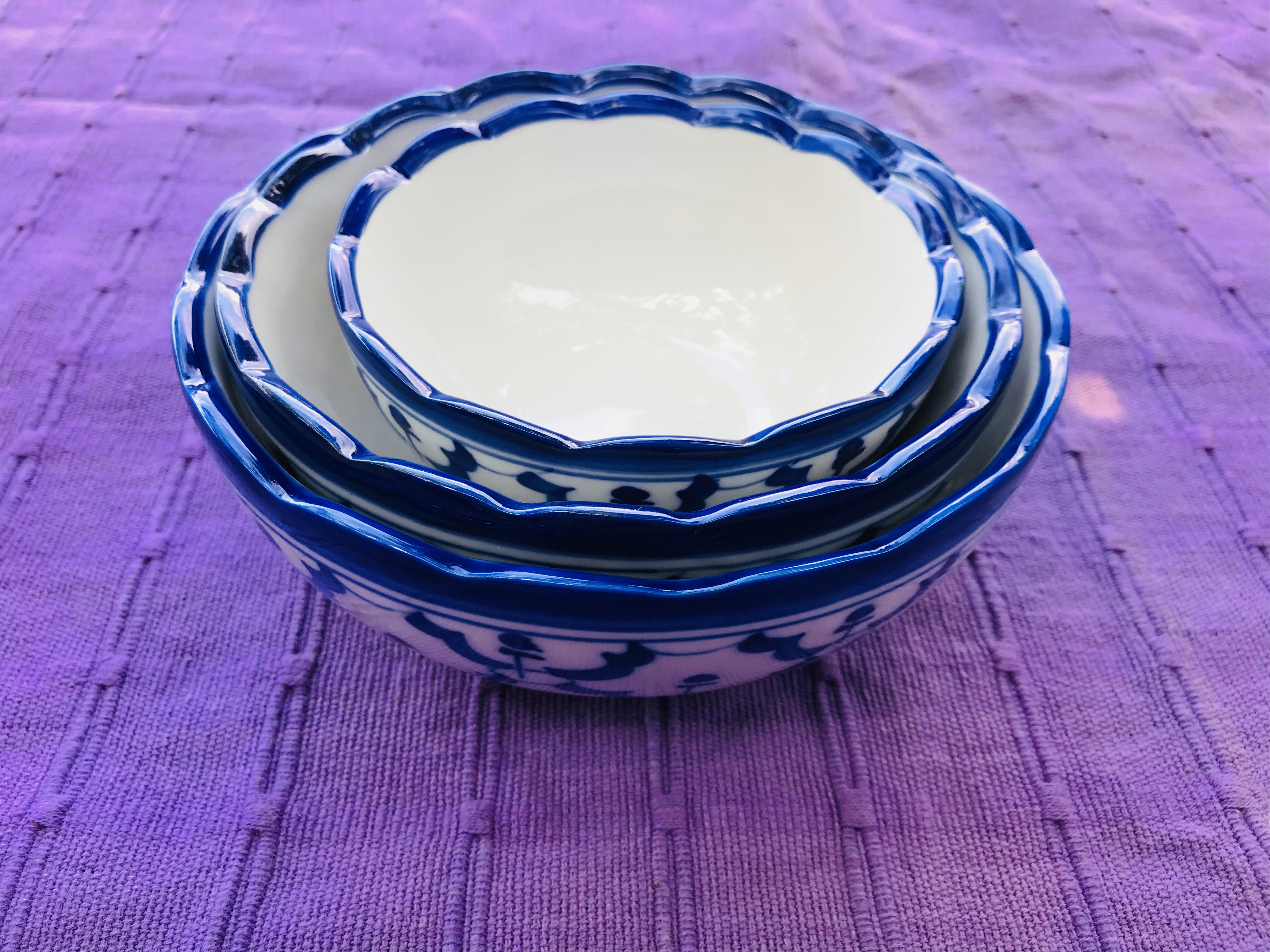 ถ้วยลายไทยบัวลอยปากหยัก6"