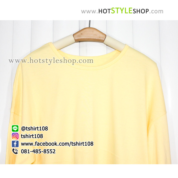 เสื้อครอปแขนยาว เสื้อแขนยาวเอวลอย (ขายส่ง 90 บาท)