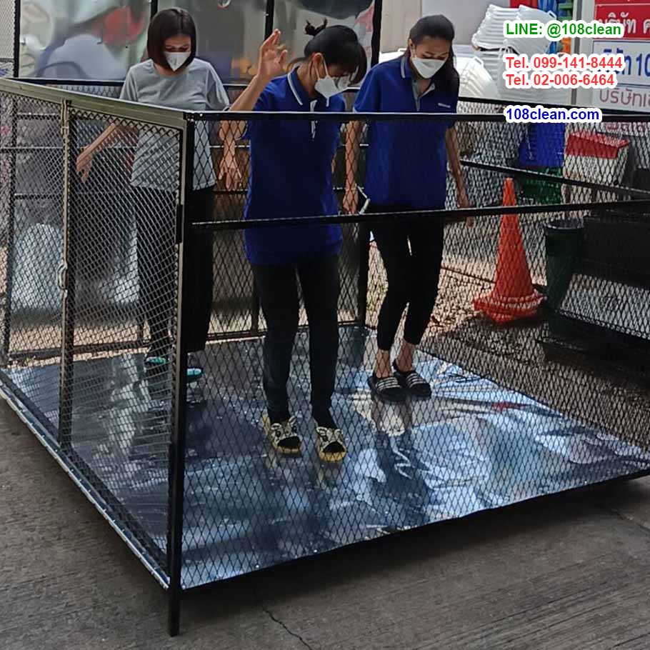ตะแกรงทิ้งขยะขนาดใหญ่แบบมีประตู