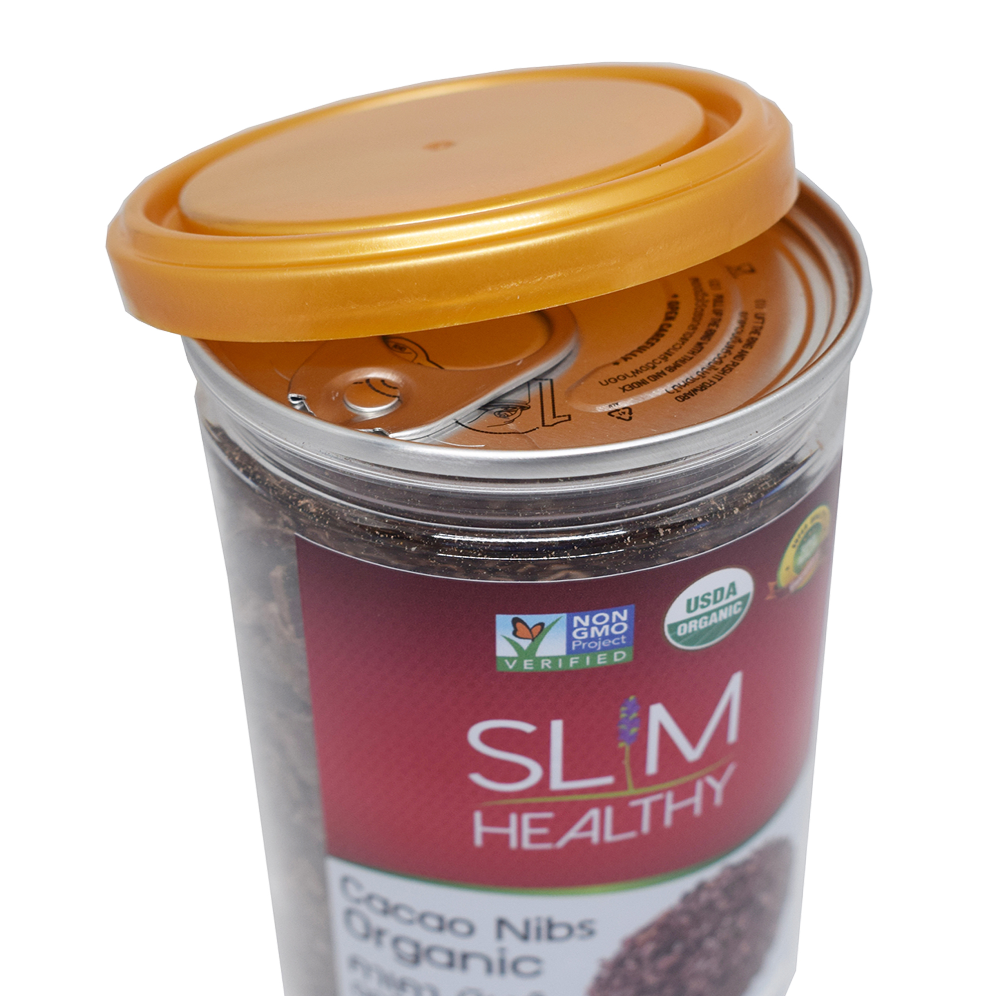 คาเคานิบส์ 150 กรัม x 2 กระปุก ออร์แกนิค Organic Cacao Nibs ตรา Slim Healthy