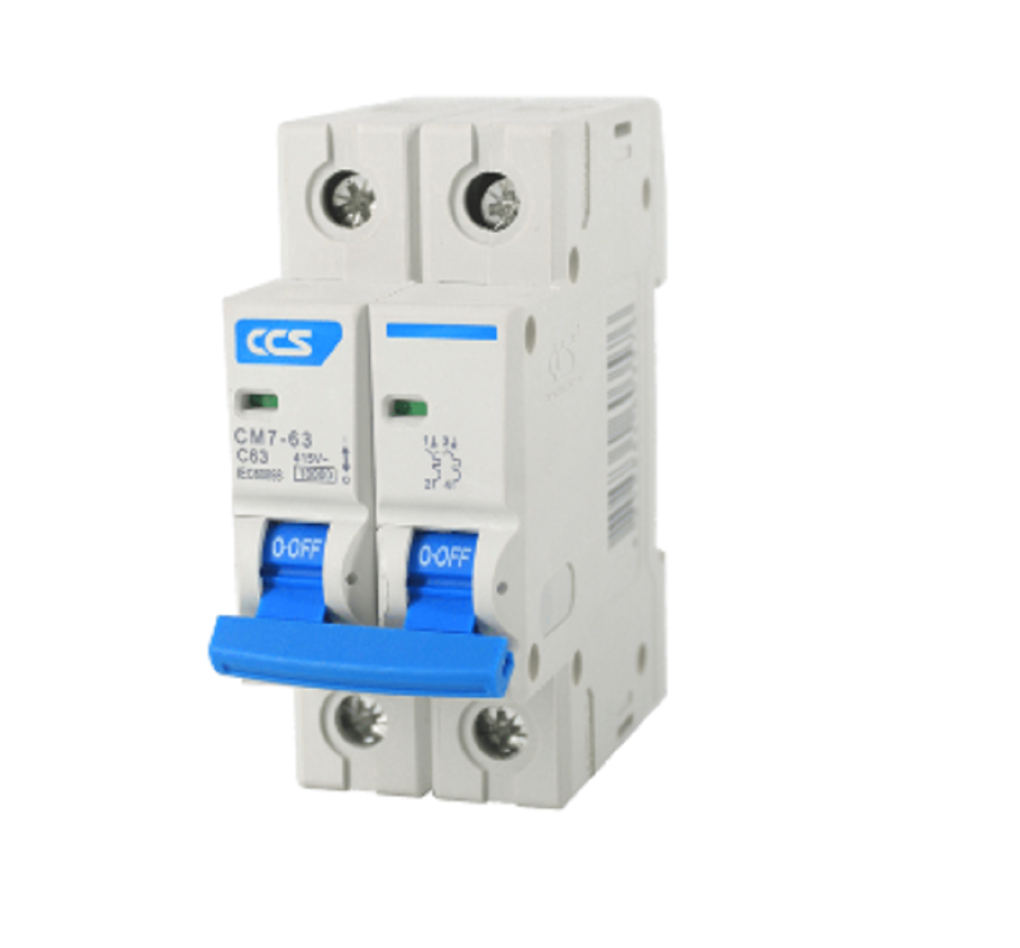 มินิเซอร์กิตเบรกเกอร์ Mini Circuit Breaker แบรนด์ CCS รุ่น CM7-63 2P ขนาด 16A-63A A1