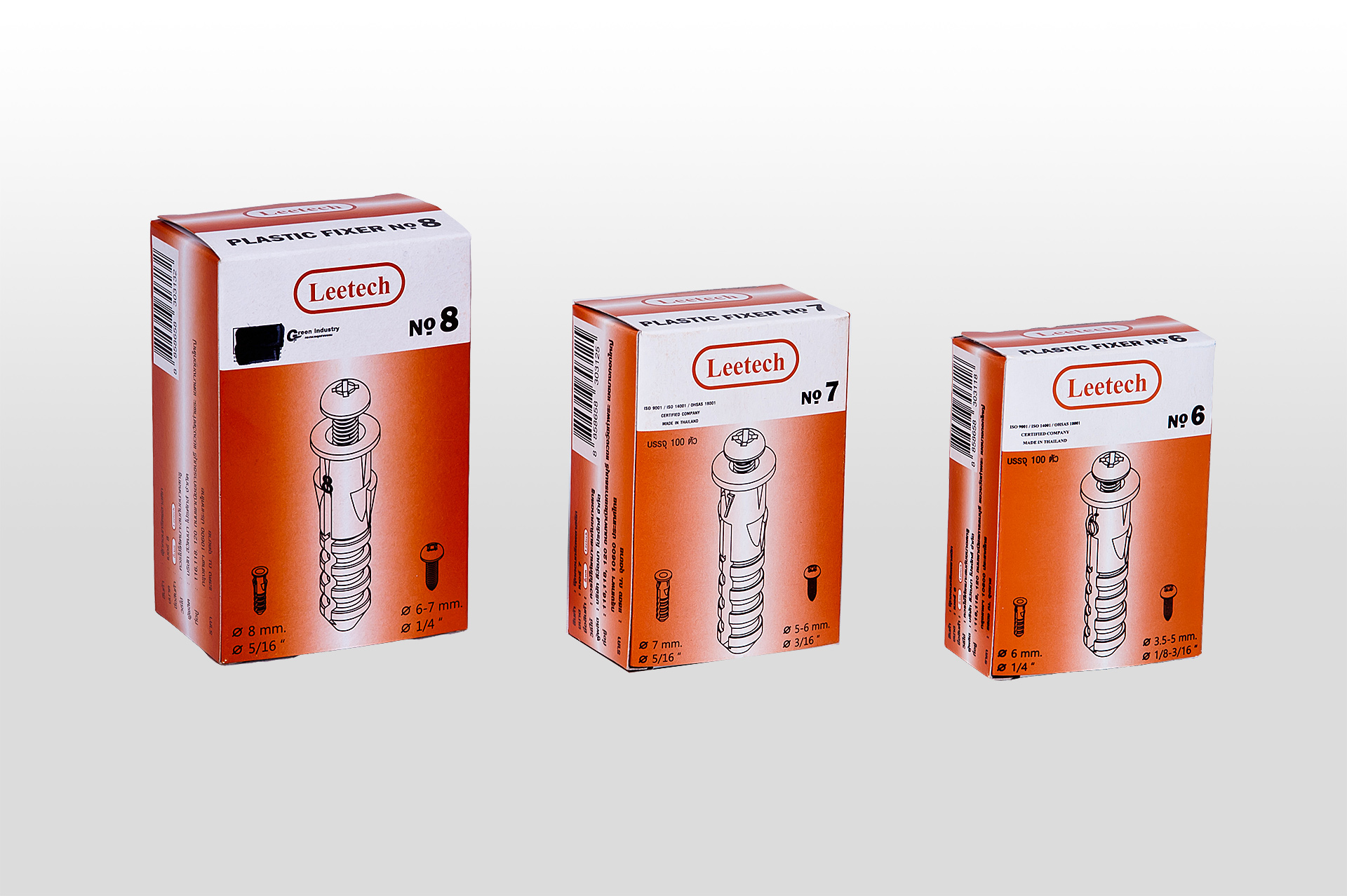 ฟุ๊กยึดคอนกรีต เบอร์ 7 100ตัว แบรน์ลีเทค รุ่น AN 107 สีขาว เข้ากับพิ้นปูนได้ง่าย ไม่หลุดง่ายตัวหนอน ทนสึกหรอ