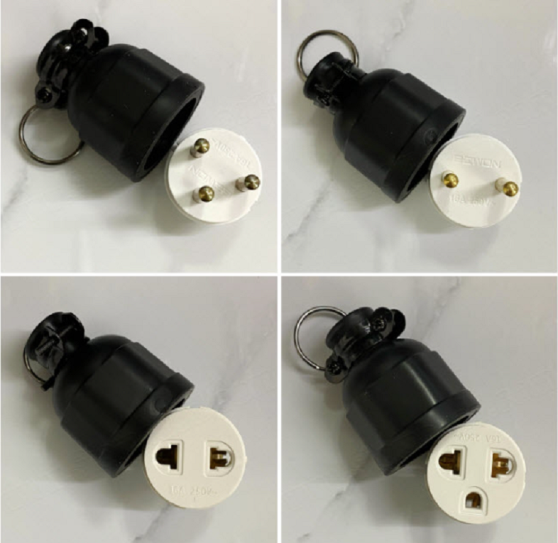 BEWON ปลั๊กหุ้มยาง ตัวผู้ 2 ขากลม บีวัน SOCKET RUBBER MALE 2P