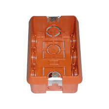 บล็อกฝัง บ๊อกฝั่งปลั้ก สีส้ม สีดำ ขนาด 2x4x1.2 บล็อกพลาสติก PVC บ๊อกไฟแบบฝั่ง บล๊อคหน้ากากไฟ