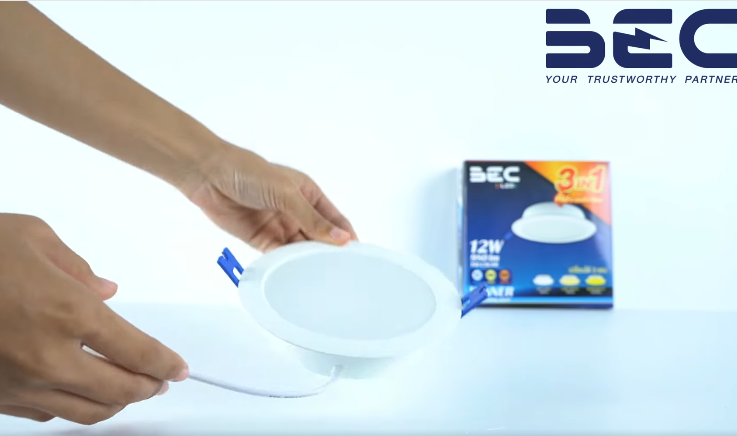 ดาวน์ไลท์ LED BEC WINNER 12W TRI-COLOR 5 นิ้ว 12 วัตต์ DAYLIGHT/COOL WHITE/WARM WHITE สีขาว