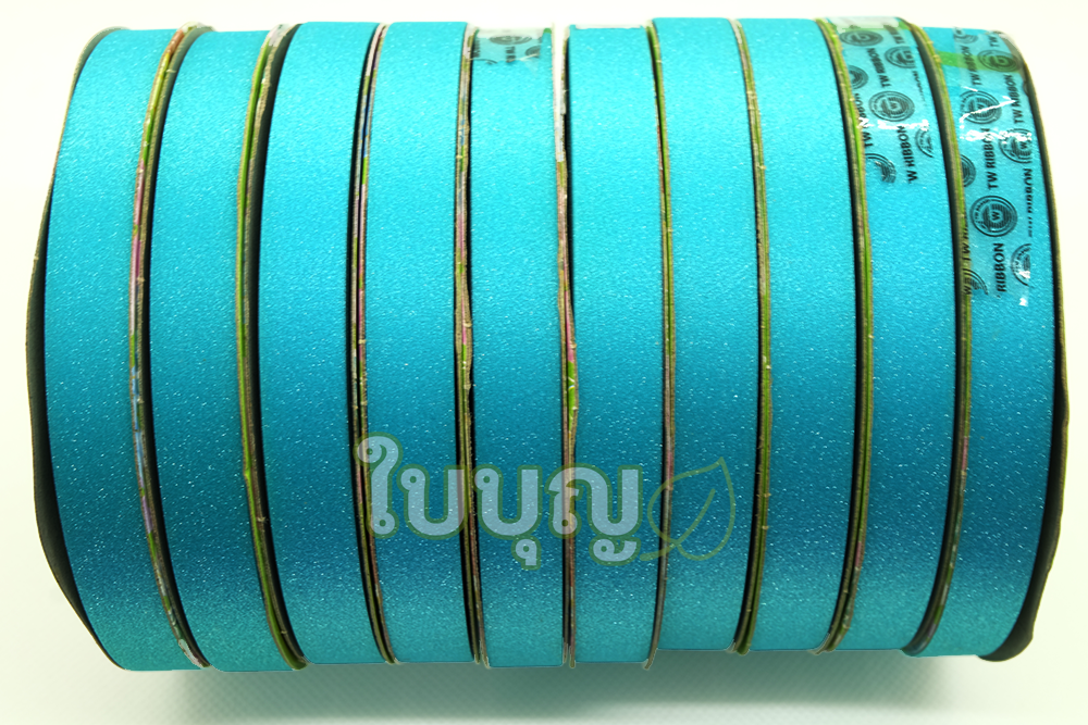 ริบบิ้นกากเพชรใส สีสด ตราTW เบอร์ 2 (ยาว 50 หลา กว้าง 1.2 cm)