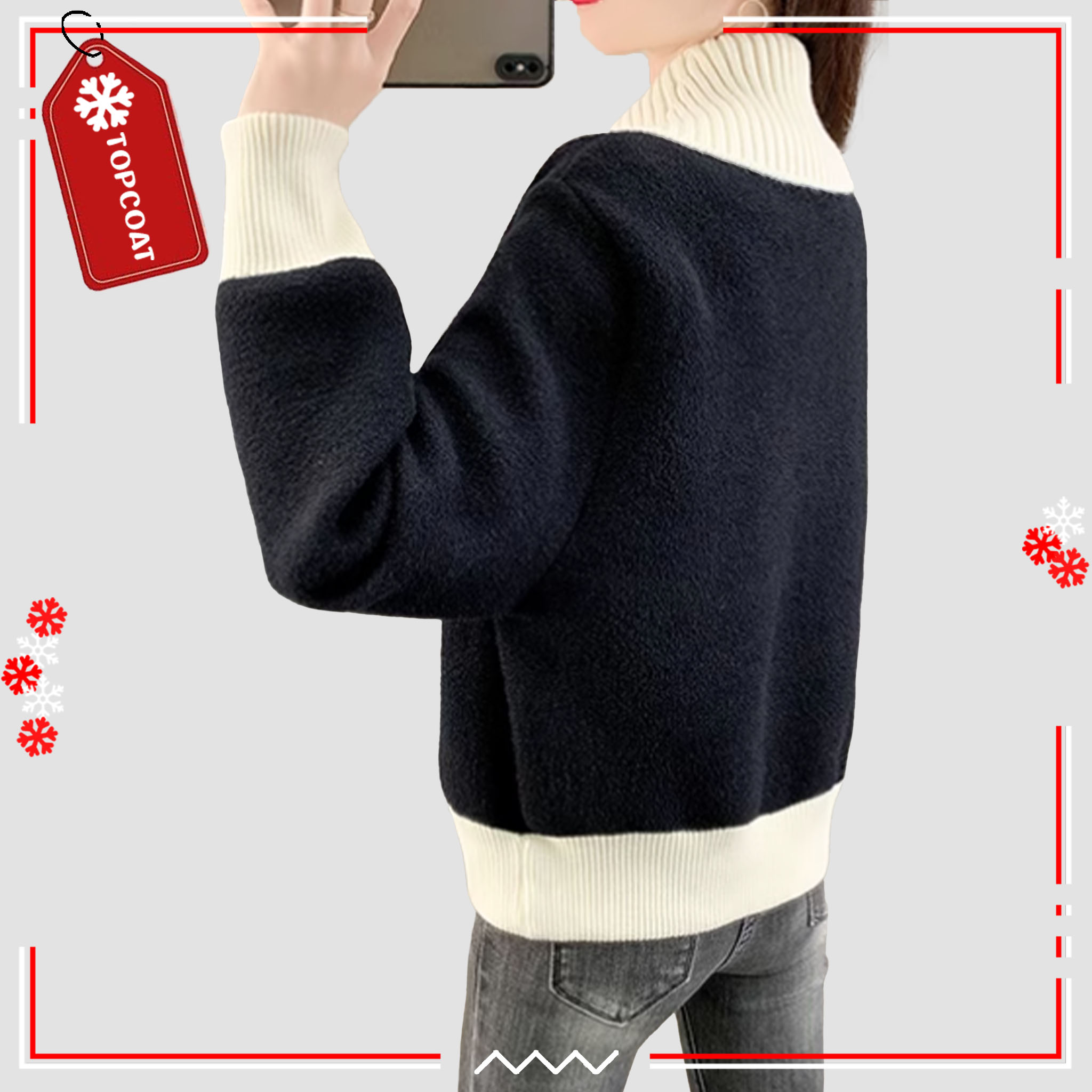 แจ็กเก็ตทูโทน จั้มเเขน ตจั้มเอว เนื้อผ้าใส่แล้วสบาย ซิปรูดได้ทั้ง 2 ด้าน