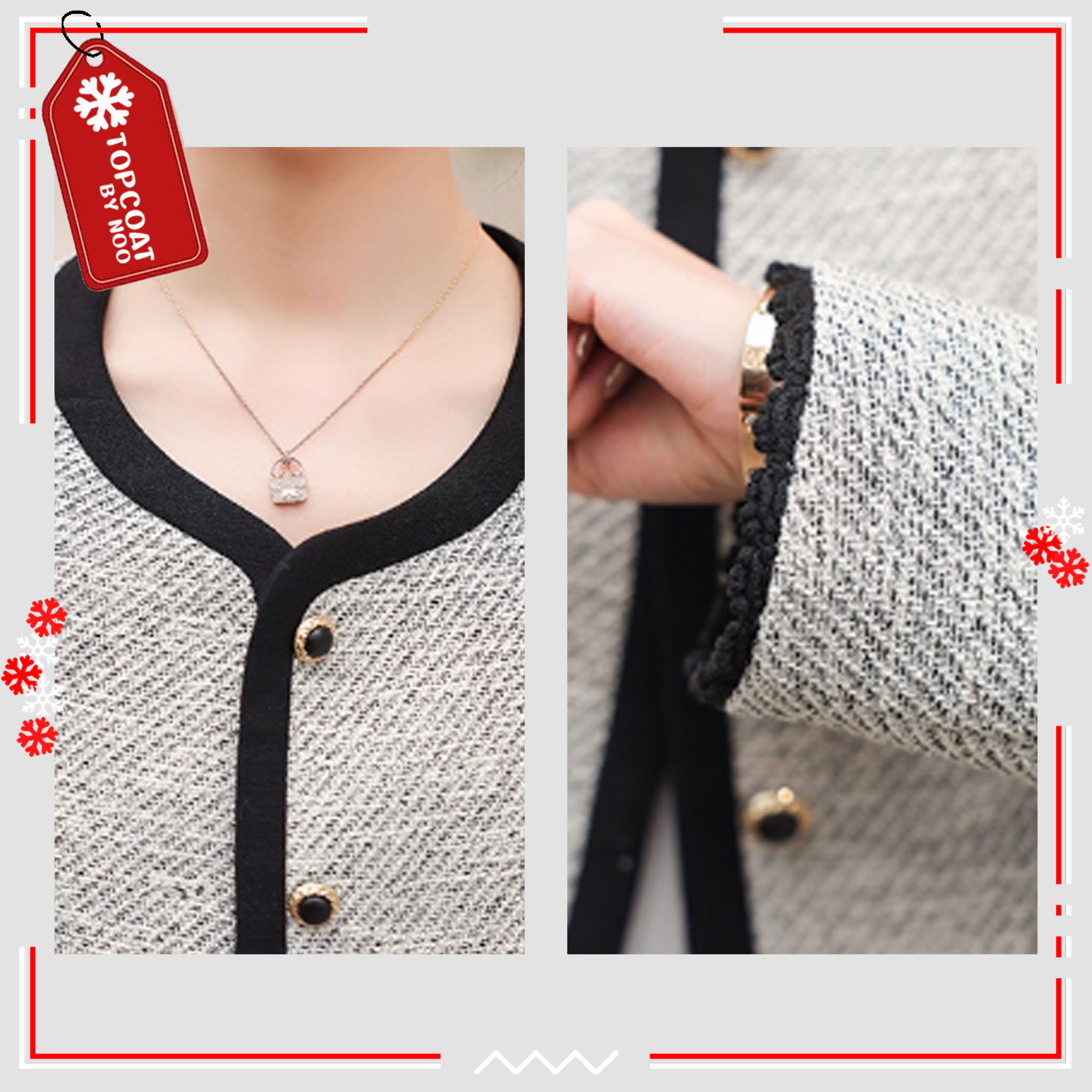 สูทคลุมผ้าทวิตฟรีไซส์สำหรับผู้หญิง ซับในทั้งตัว ใส่ง่ายสะดวกสบาย