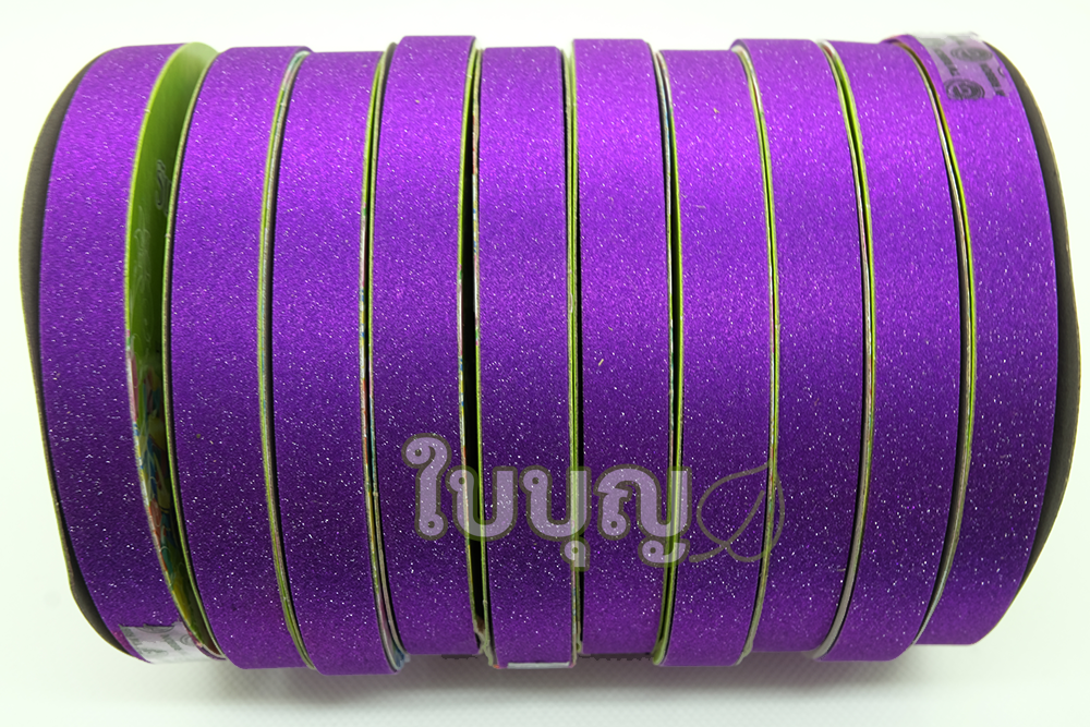 ริบบิ้นกากเพชรใส สีสด ตราTW เบอร์ 2 (ยาว 50 หลา กว้าง 1.2 cm)