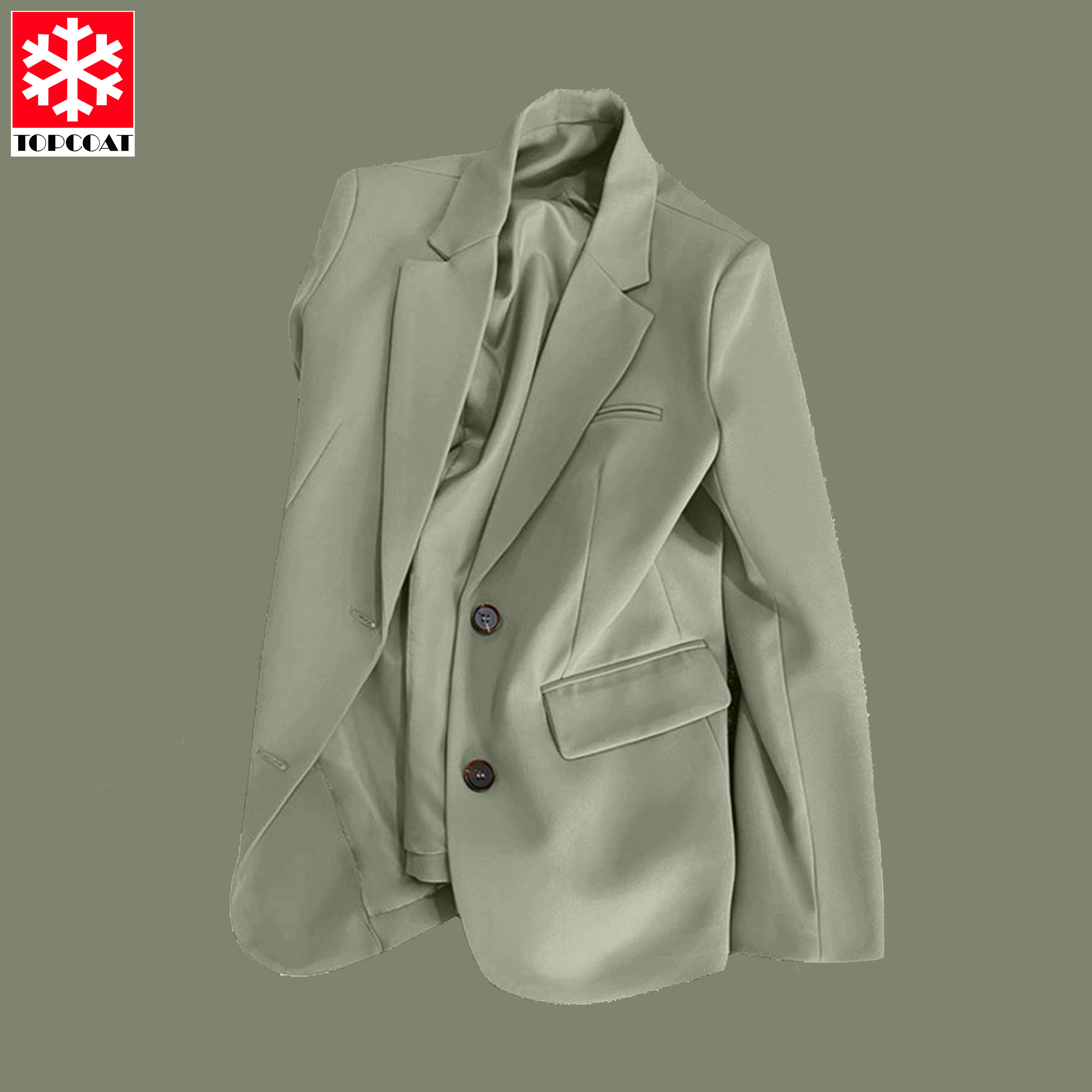 สูทเบลเซอร์ผู้หญิง ทรงเข้ารูป 2กระดุม สีพาสเทล ครีม ชมพู เขียว ดำ ขาว ครีมอ่อน น้ำตาล