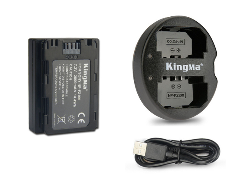 Kingma Sony NP-FZ100 Battery & USB Dual Charger แบ็ตเตอรี่และแท่นชาร์จ for A7M3 A7RM3 A9 Camera