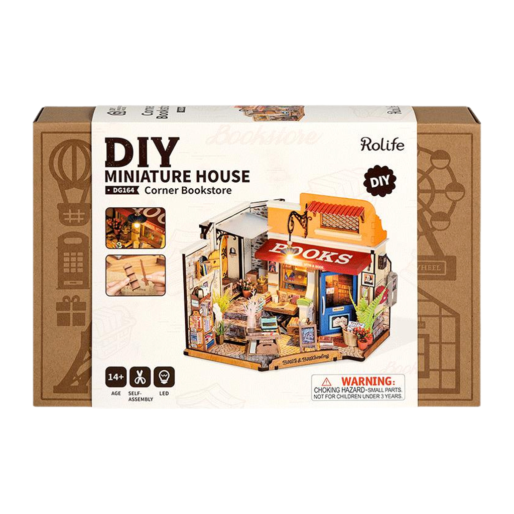 Robotime Rolife 3D Puzzles Corner Bookstore