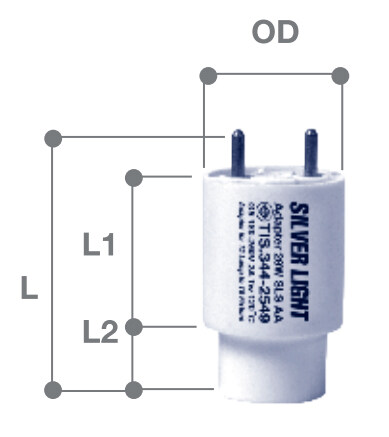 อะแดปเตอร 1คู่ หัวแปลงหลอด สำหรับแปลงหลอด T5 ฟลูออเรสเซนต์ 14W 28W เป็นT8