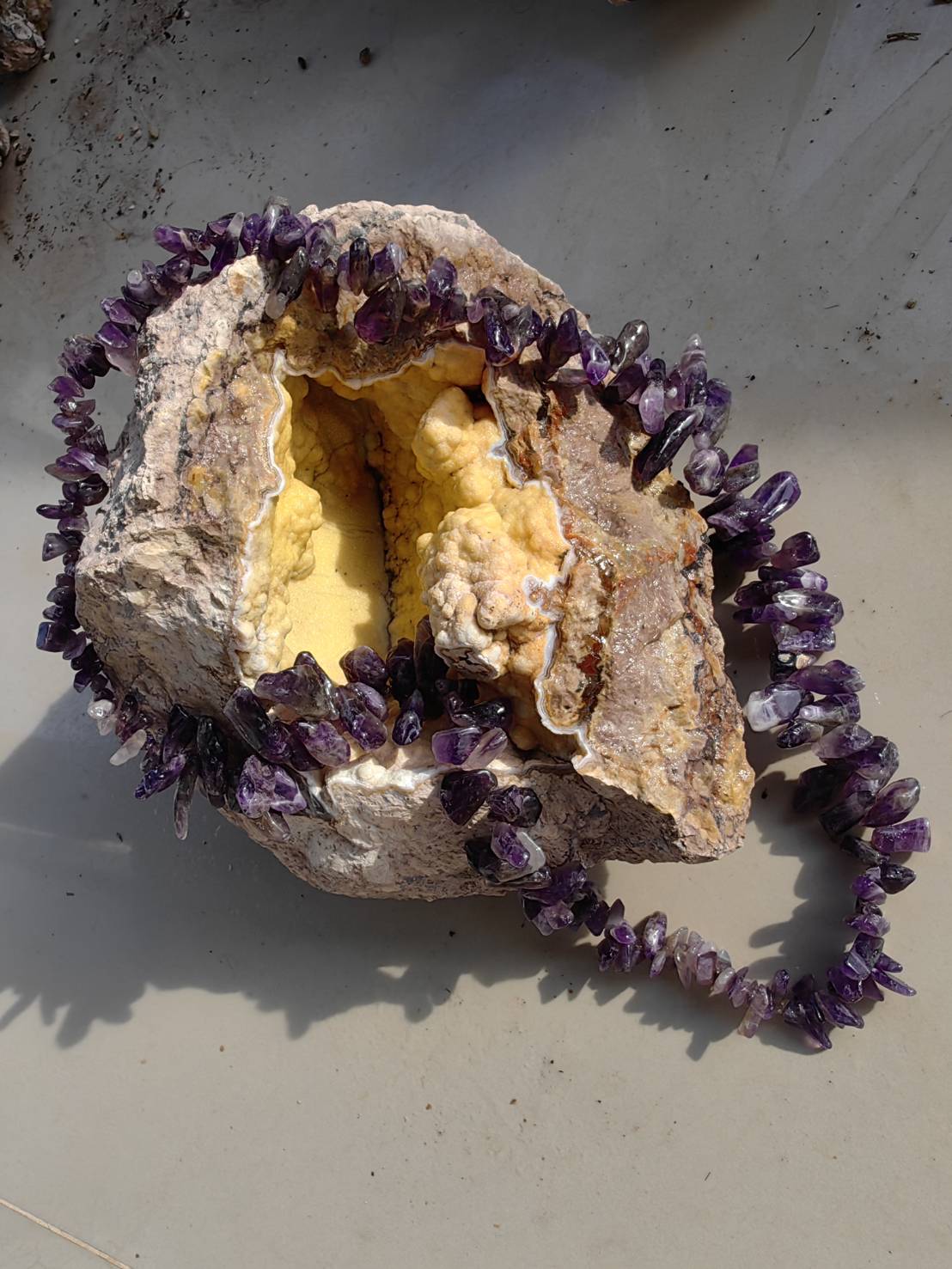 Amethyst Necklace สร้อยคออเมทิตส์ L 70 cm. 995.00 ct.