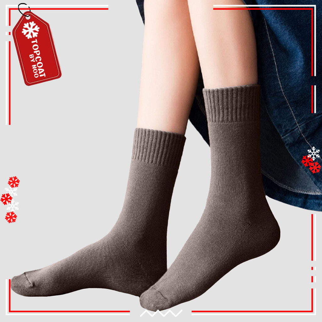 Winter Socks (Sock Heattech) Are Thick and Soft, Can Be Worn at a Maximum Temperature of 0 Degrees Topcoat.