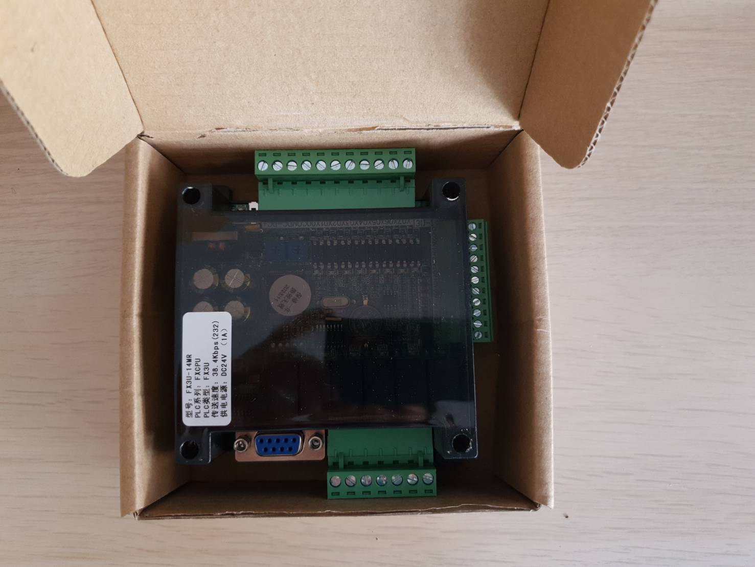 PLC BOARD FX3U-14MR+6AD+2DA+1RS485 (รุ่น TOP มีแบตเตอรี่ Backup)