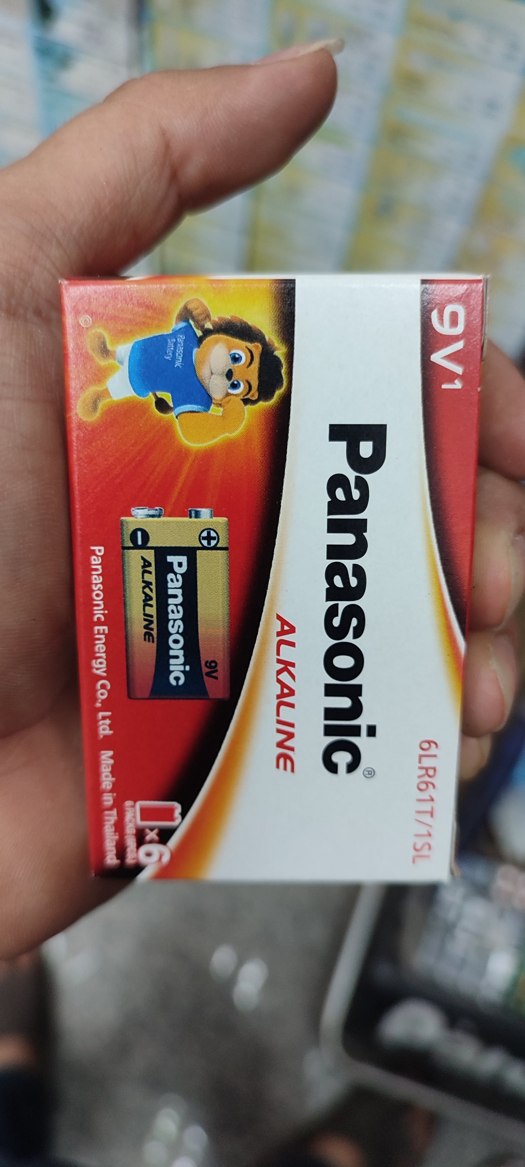 Panasonic Alkaline Battery 9V 1ก้อน อัลคาไลน์แบตตเตอรี่ ถ่านสี่เหลี่ยมอัลคาไลท์