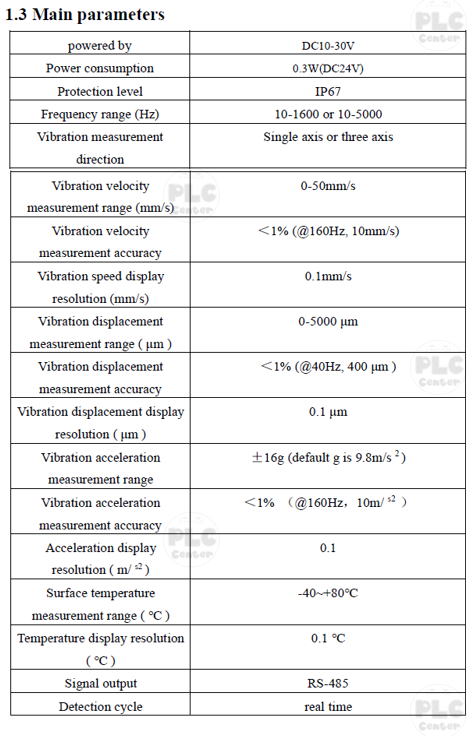 SN-3001 Temp and Vibration sensor RS485 ใช้สำหรับตรวจวัดความสั่นสะเทือนของ Motor และเครื่องจักร