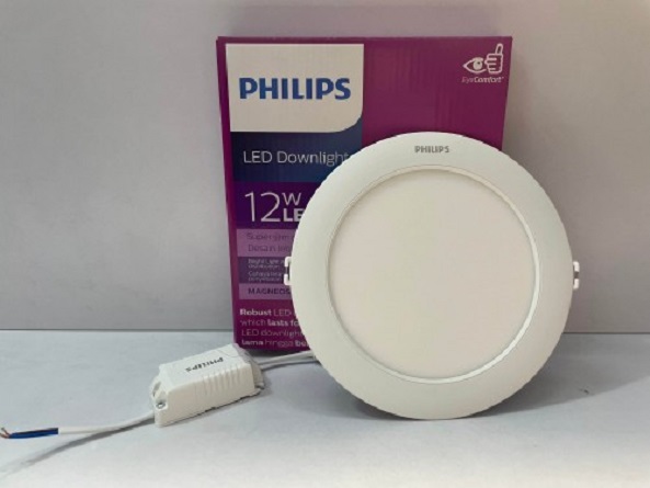 Philips โคมดาวน์ไลท์ฟิลลิป์ แบบบาง หน้ากลม 6นิ้ว LED 12 วัตต์ Warmwhite PHILIPS รุ่น DL262 สีส้ม