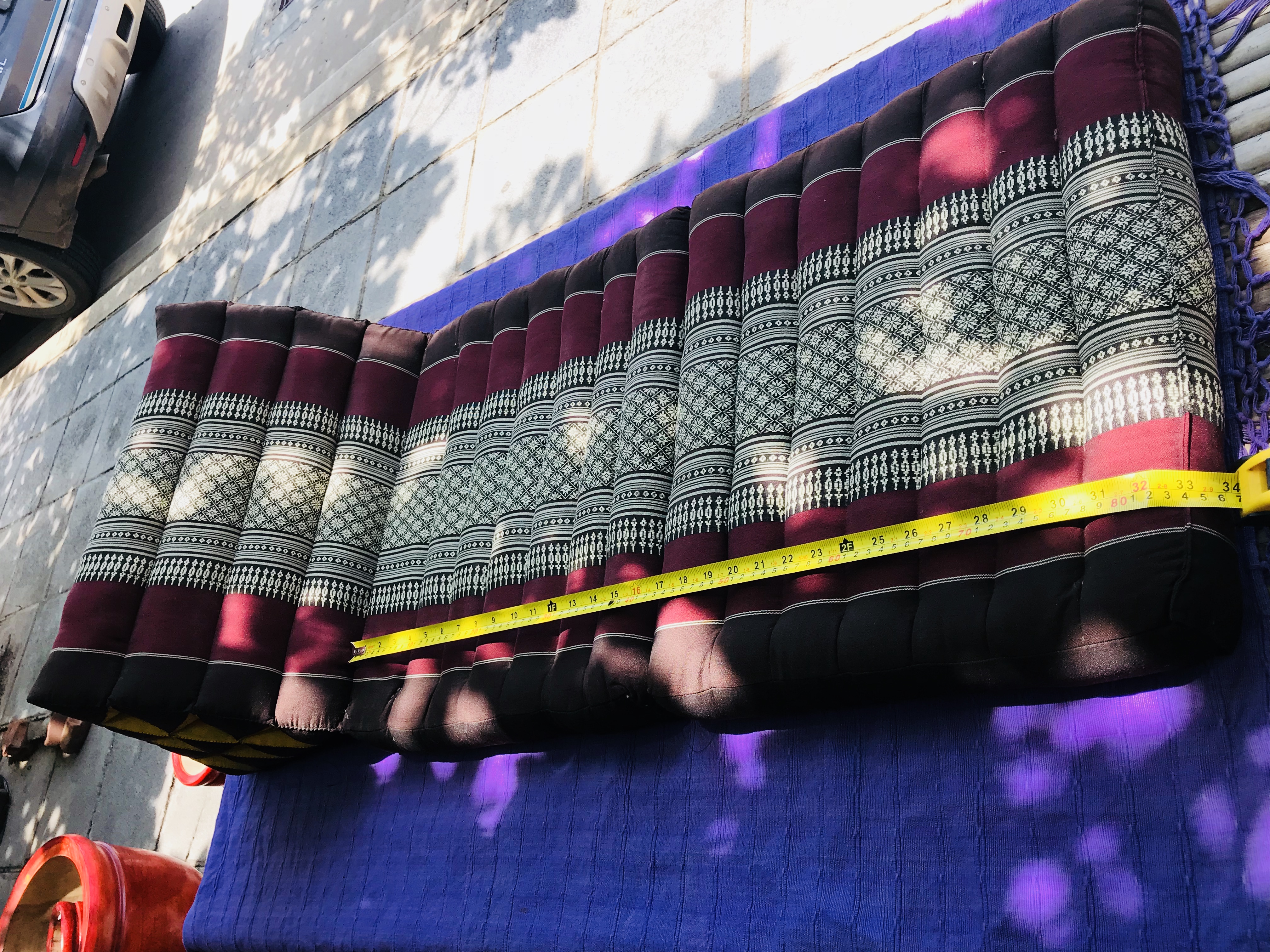 หมอนอิงสามเหลี่ยม+เบาะพับ2ตอน