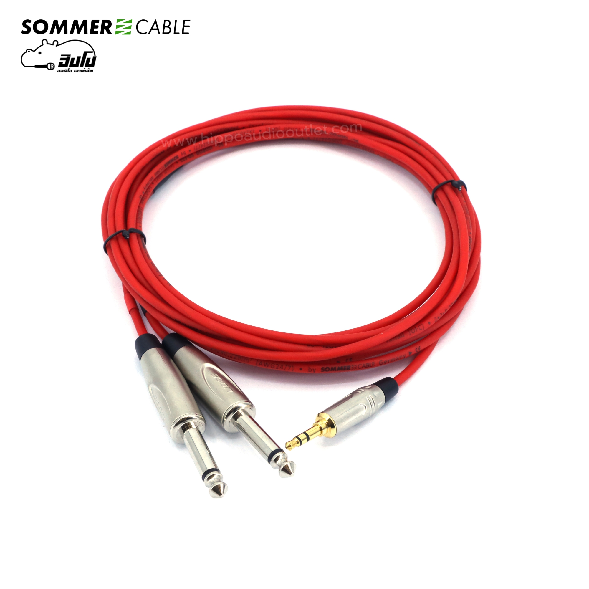 สาย SOMMER 3.5TRS 6.35 TSx2 SC B5 05 RED(สีแดง) (SP1)