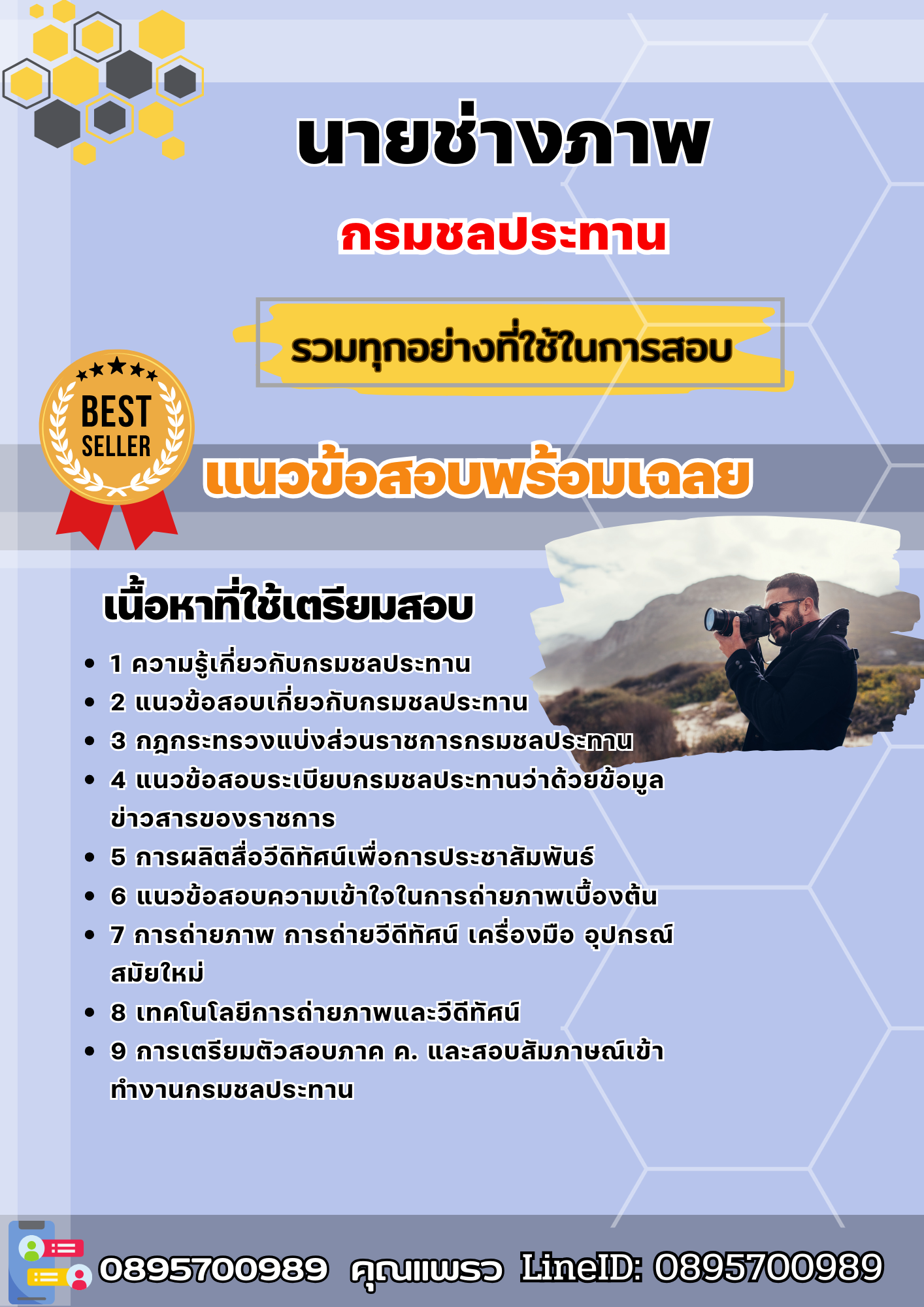 แนวข้อสอบนายช่างภาพ กรมชลประทาน 2568