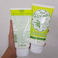 rice milk cleansing cream 180 ml. ครีมทำความสะอาดผิวหน้าสูตรน้ำนมข้าว