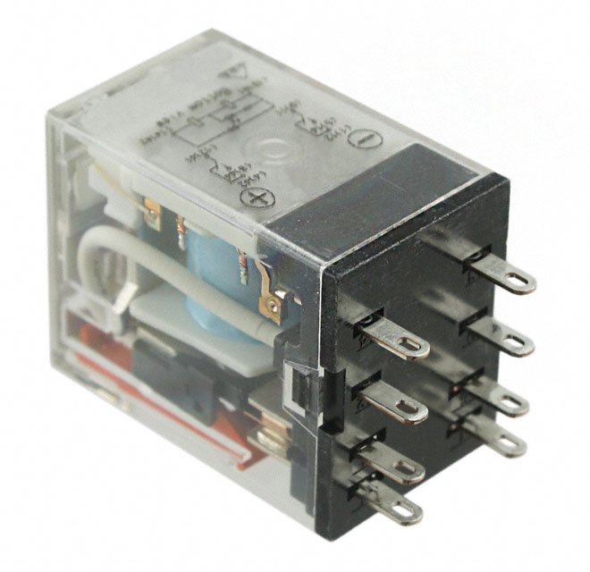 Omron คอนแทครีเลย์ MY2N 24VDC Relay ( มีไฟโชว์ ) MY2N Relay Omron ใช้ไฟ24V ของแท้