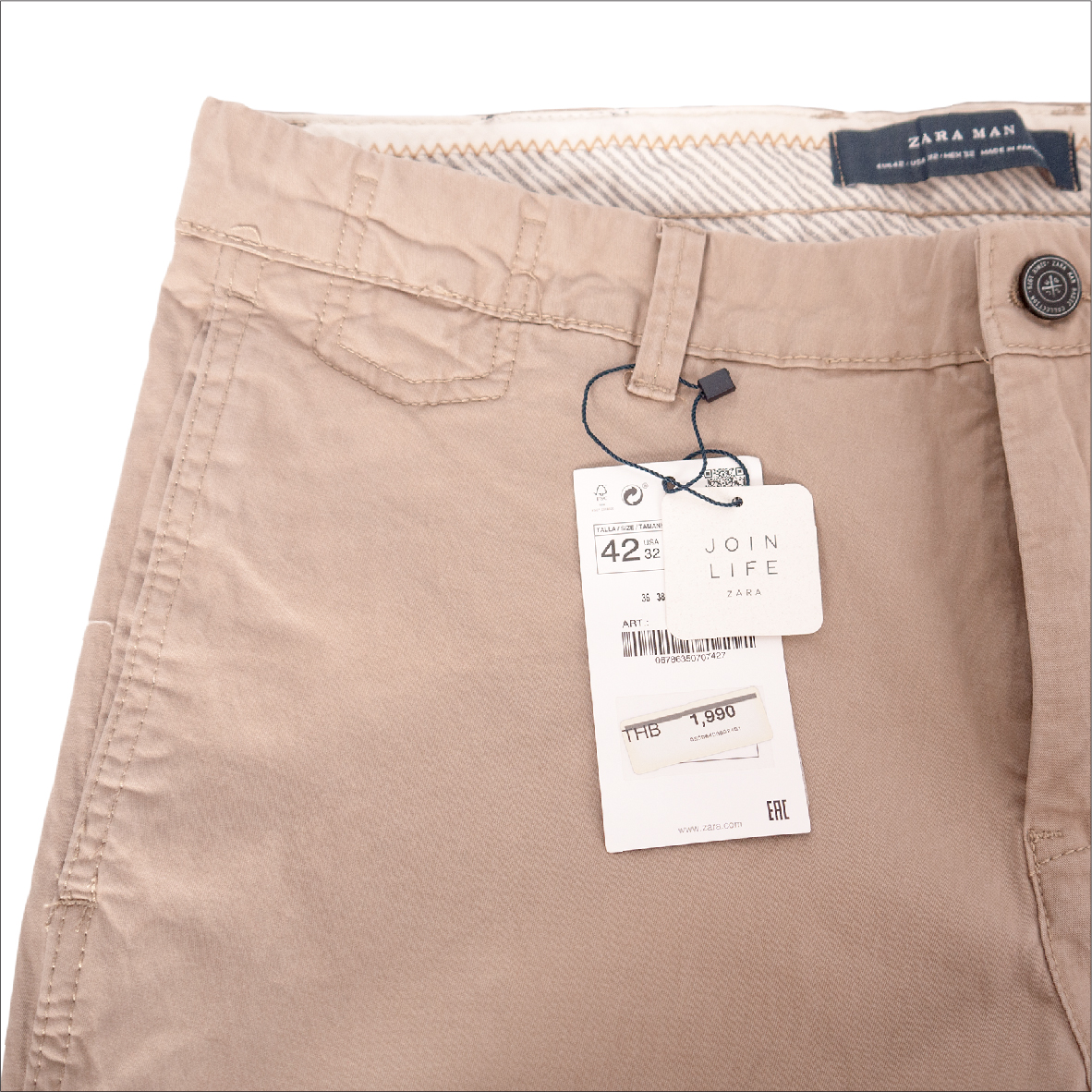 G 170080 กางเกงขายาว (สแลค) ZARA MAN ราคาเช่า 120 บาท ต่อ 1 วัน