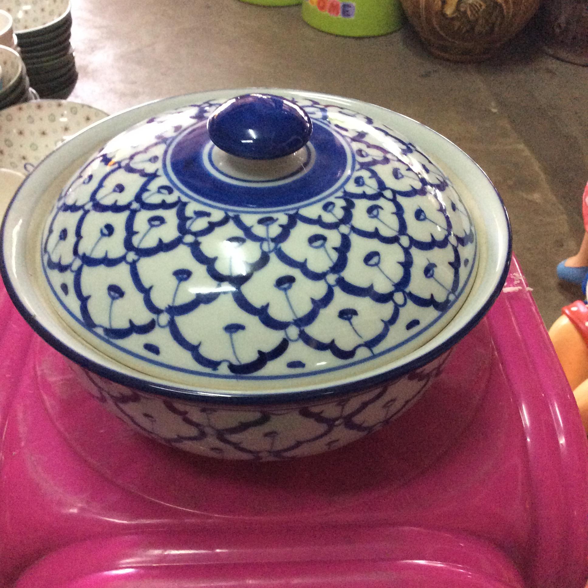 ถ้วยฝาปิดลายไทย8"