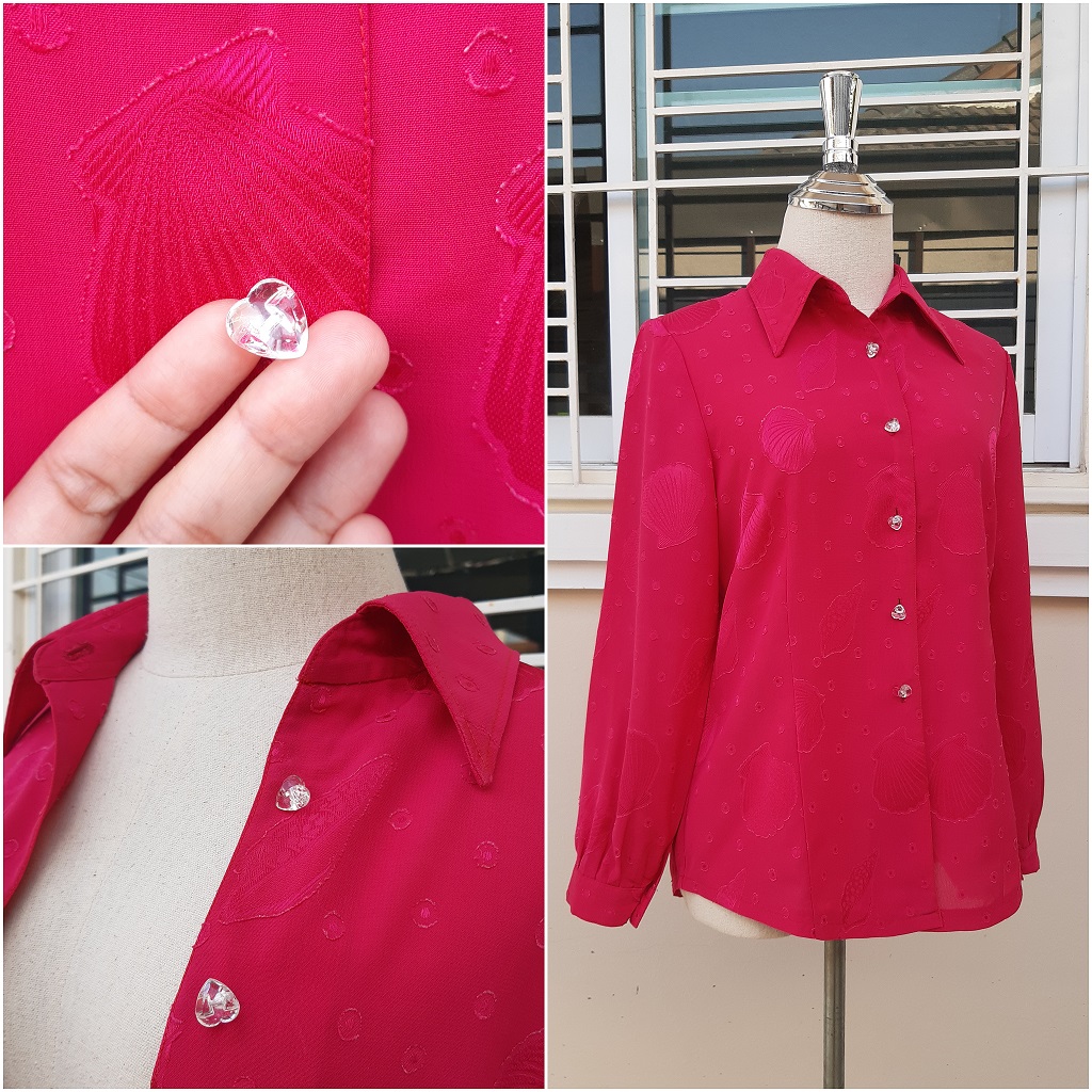 เสื้อเชิ้ตสีชมพูช็อคกิ้ง พิงค์