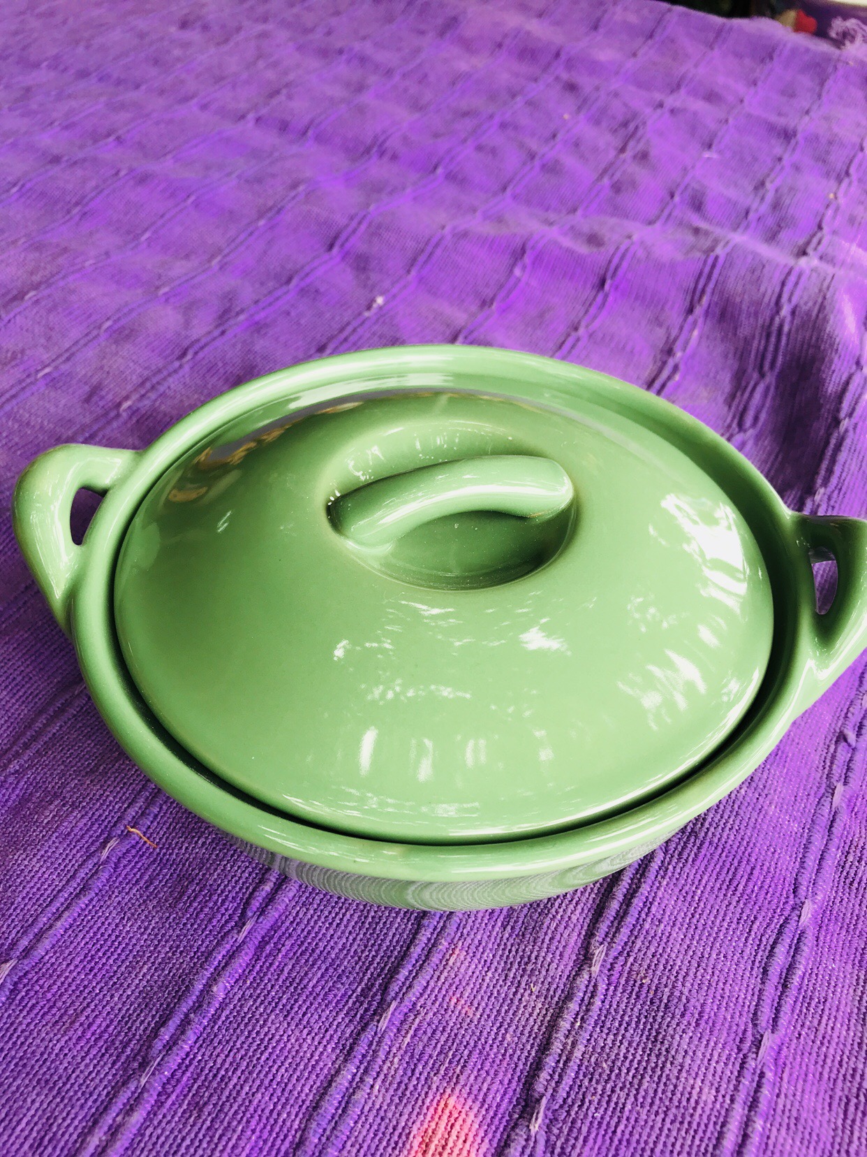 ชามฝาปิดเคลือบสองหู6”