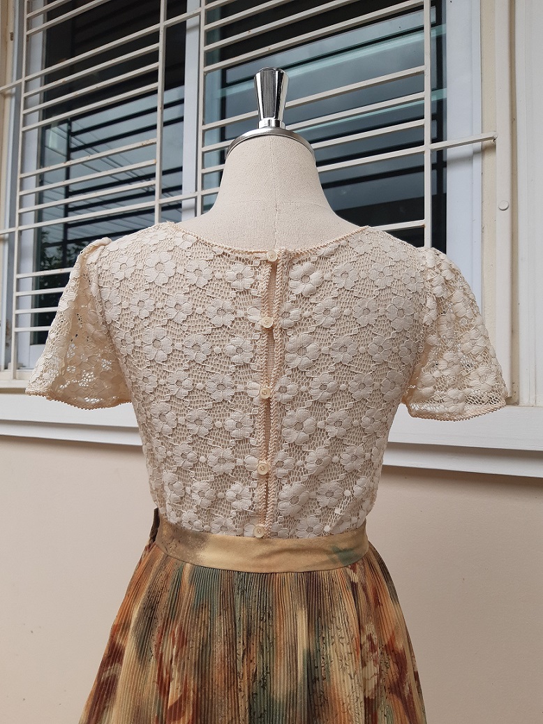 กระโปรงหลีทสั้นญี่ปุ่นสีน้ำตาล-เขียว