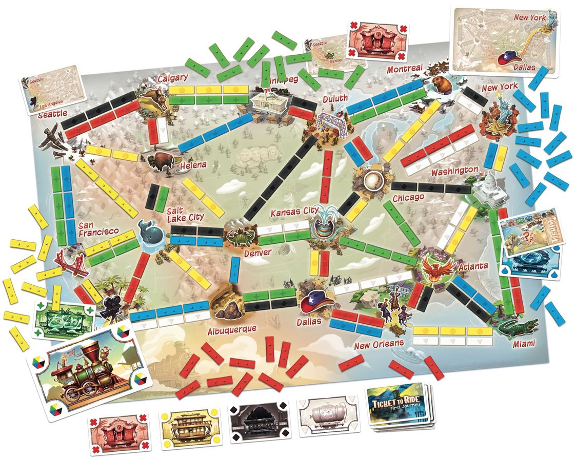 Ticket to Ride: First Journey US Map