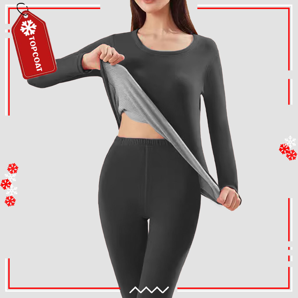 ลองจอน ลองจอนฮีทเทค หญิง ลองจอนฮีทเทคชุดเสื้อ+กางเกง