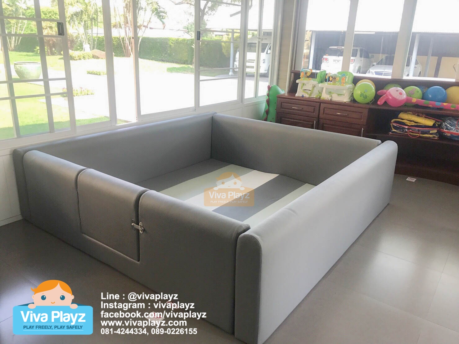 ตัวอย่างสี คอกกั้นเด็ก