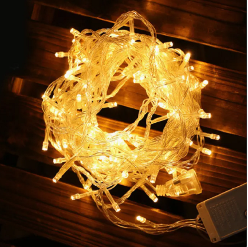 ไฟปีใหม่ ไฟหยดน้ำ กันน้ำ LED ไฟประดับ ความยาว 8เมตร แบบกระพริบ ปรับได้ หัวคริสตัล 8m. ไฟประดับ ไฟตกแต่ง ไฟคริสต์มาส