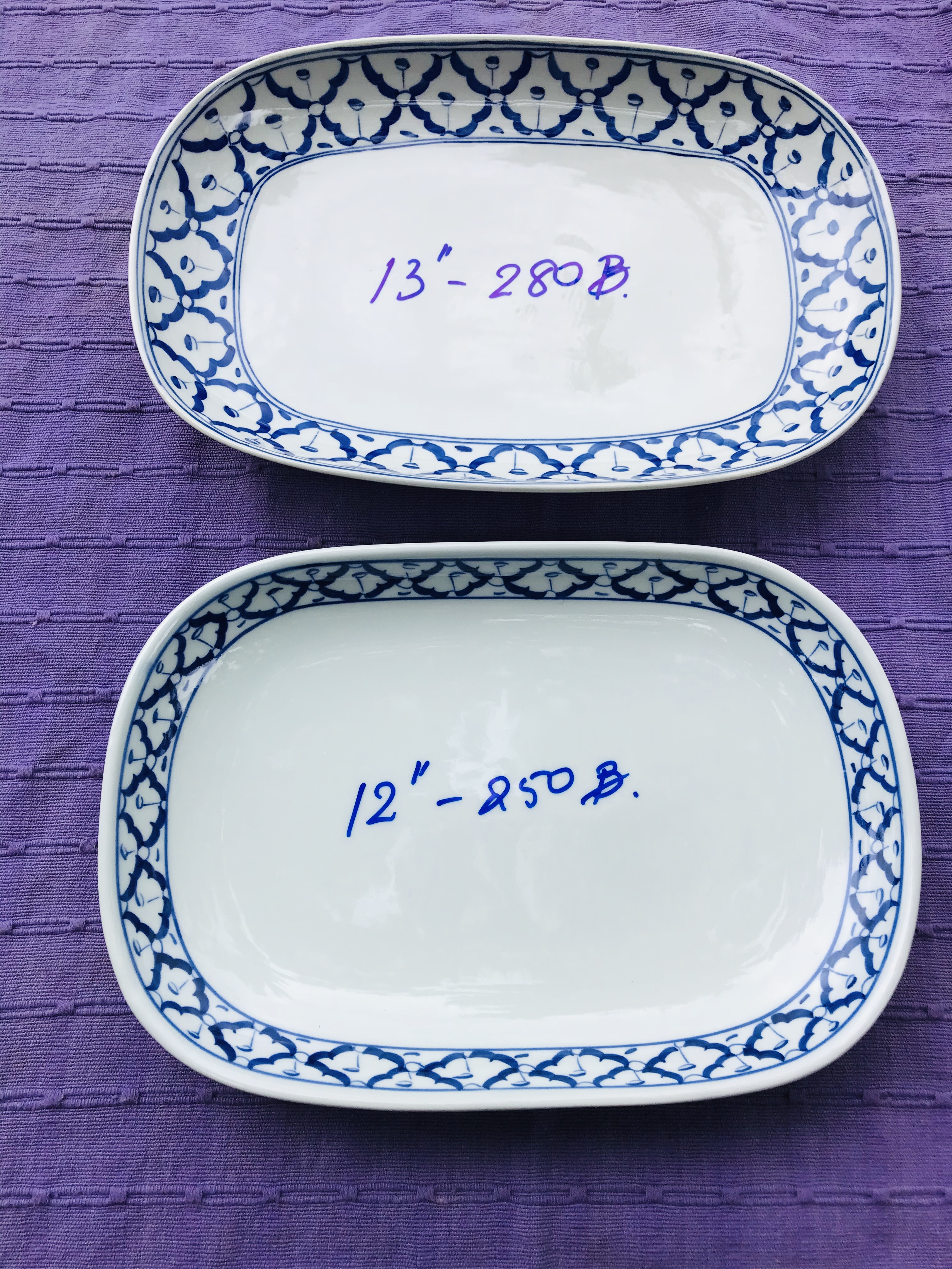 จานเปลใหญ่พิเศษลายไทย13"