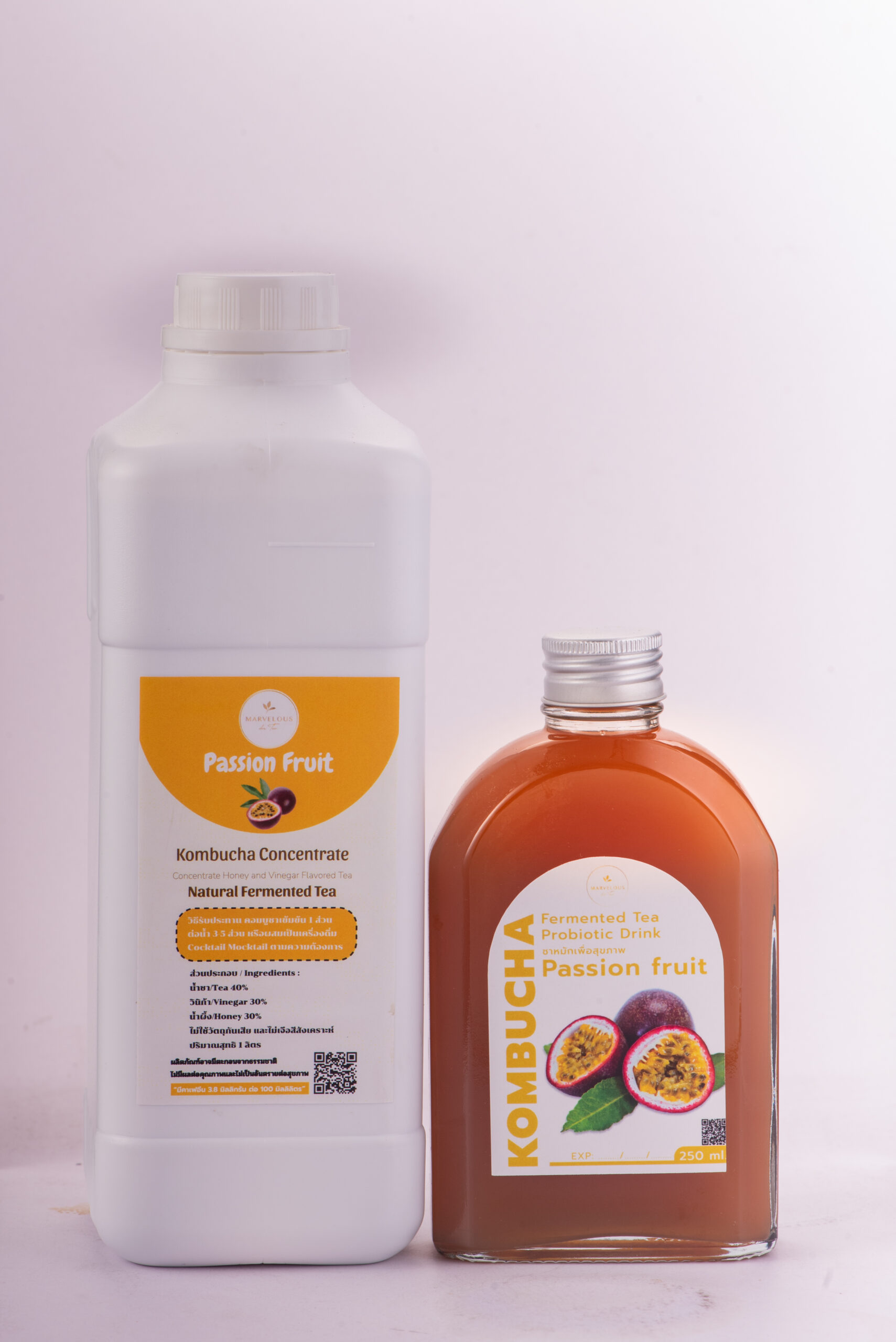 คอมบูชา ไซรัปเข้มข้น 1000 ml 4 รสชาติ ออริจนัล/ ลิ้นจี้กุหลาบ/ พลัม/ เสาวรส