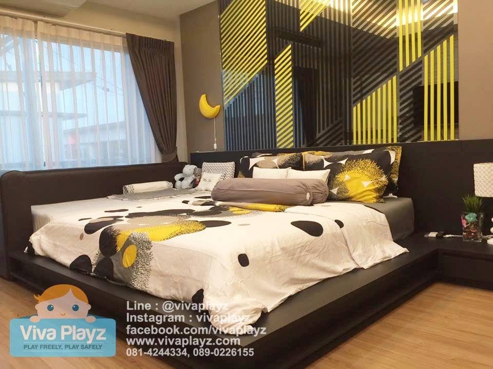 คอกต่อเตียง Viva Playz แบบตัว L เรียบเสมอที่นอน
