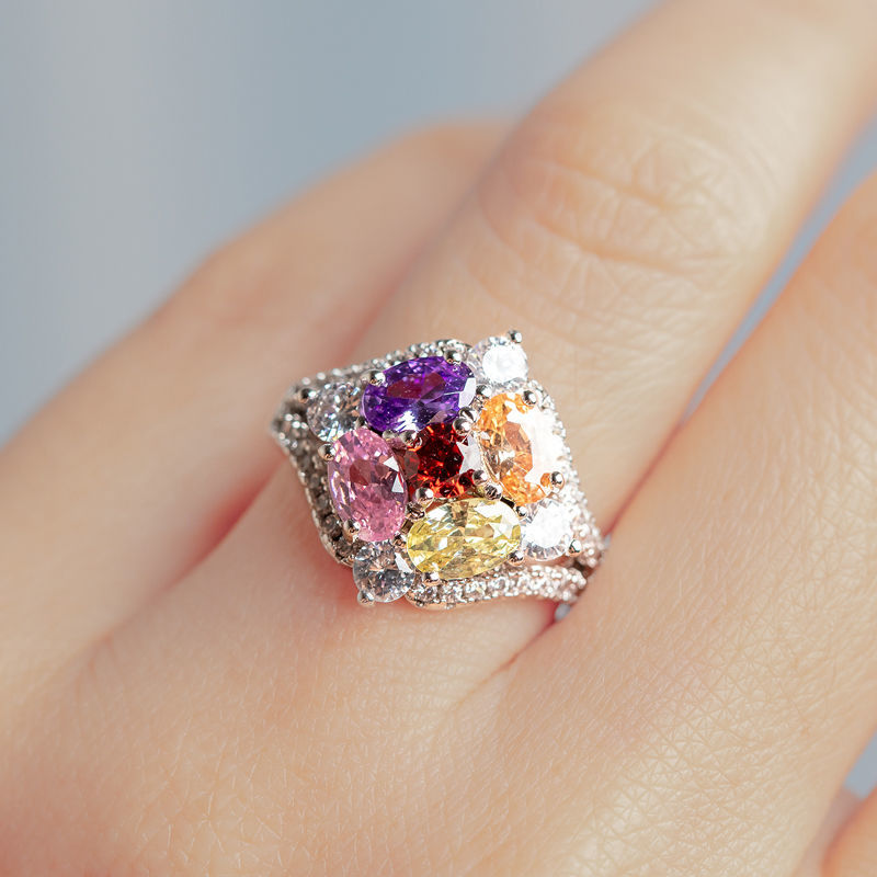 DIAMOND RUBY YELLOW SAPPHIRE MULTI COLOR SAPPHIRE 18K YELLOW GOLD RING แหวน เพชร ทับทิม บุษราคัม แซฟไฟร์หลากสี ทอง 18K Pre-order